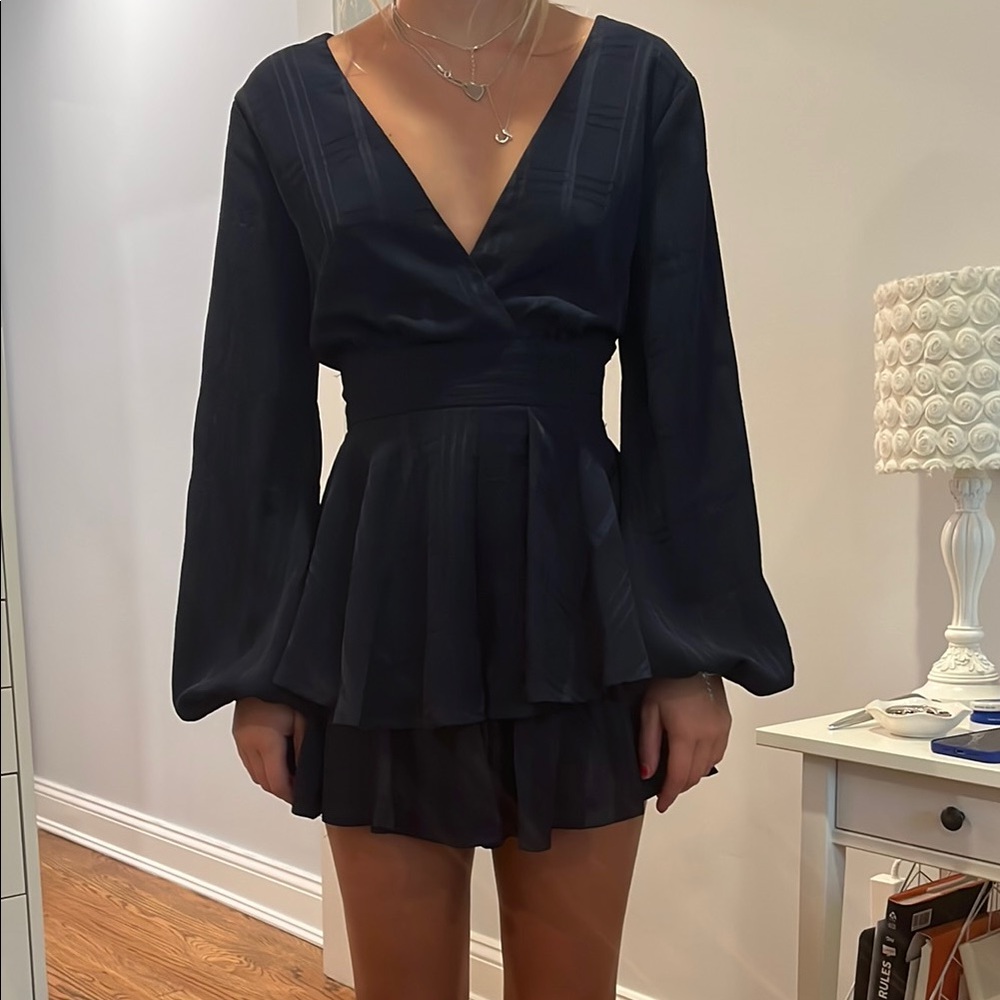 Princess Polly Navy Romper
